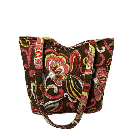 Vera Bradley Handbags - Vera Bradley Floral Shoulder Bag - Pink, Yellow, Brown